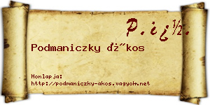 Podmaniczky Ákos névjegykártya